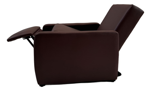 Sillón Reclinable Reposet Minimalista Salas Hospital Hotel Color Chocolate Diseño De La Tela Tactopiel