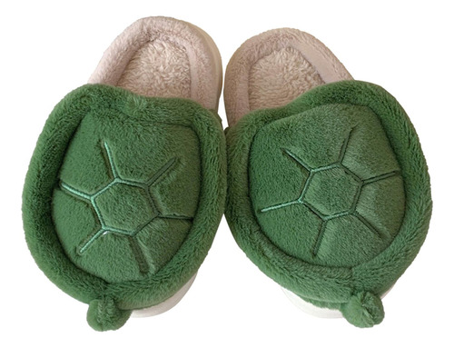 Zapatillas De Casa Lindas Pantuflas De Felpa De Tortuga,