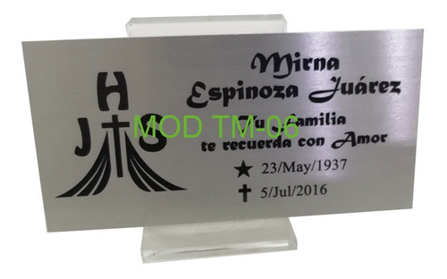 2 Placas Paraurna Y/o Nicho Personalizadas Fullcolor 12x6 Cm