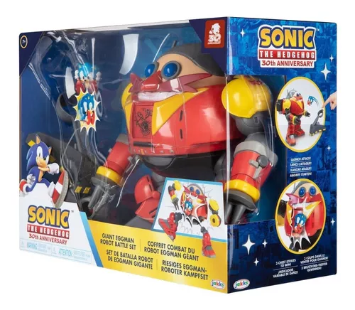 Boneco Sonic Dr Eggman Gigante Importado Batalha 30 Anivers