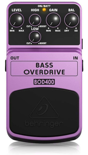 Pedal De Efecto Behringer Bod400  Purpleo Verdrive Bass