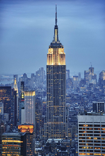 Cuadro 60x90cm Empire State Building Ciudades Ny Paisaje M9