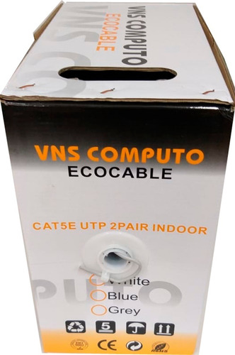 Imagen 4 de 4 de Cable Utp Cat5e 2 Pares P/cctv Gris 300 Mts B02