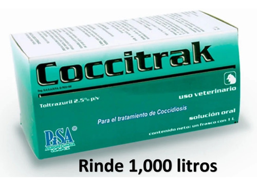 Alimento Coccitrak 2.5 % & 1 Litro & Lab. Pisa & Pollos