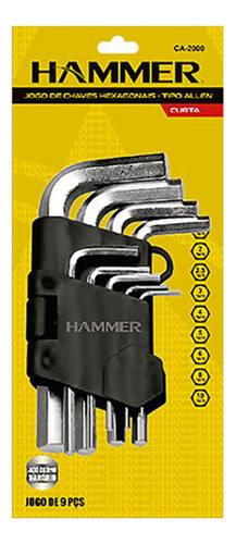 Jogo Chave Allen Hammer Crv1,5a10 Ct 9p