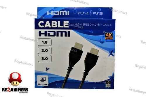 Cable Hdmi 1.8 M. Para Ps4 Ps3 Xbox Wiiu (reganimers)