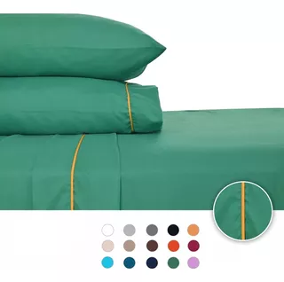 Sábanas King Size 2800 Hilos Extra Suave Premium Lisa Nature Color Green Diseño de la tela Liso