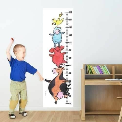 Vinil Decorativo Regla Infantil Animales 1