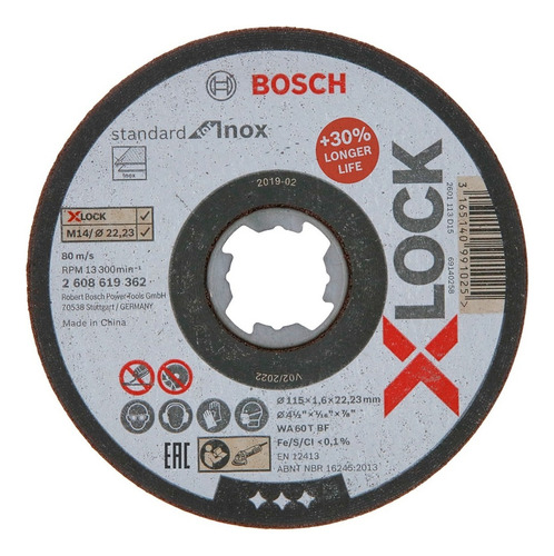 Bosch X-Lock 3mm inox