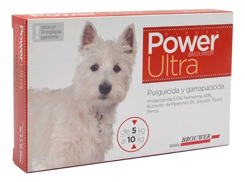 Power Ultra 5 A 10kg - Anti Pulgas Y Garrapatas Perro