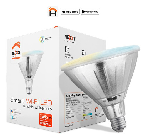 Bombillo Nexxt Led Inteligente 110v-par38  Wifi Blanco Reg.