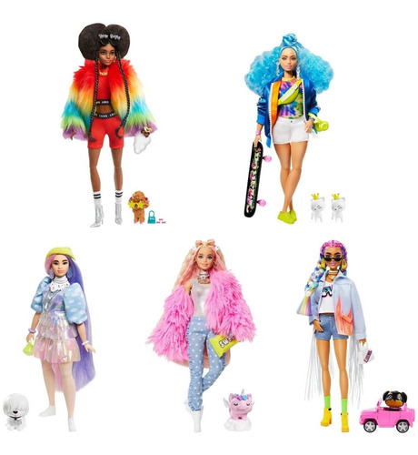 Muñeca Barbie Extra Con Mascota +15acesorios Original Mattel
