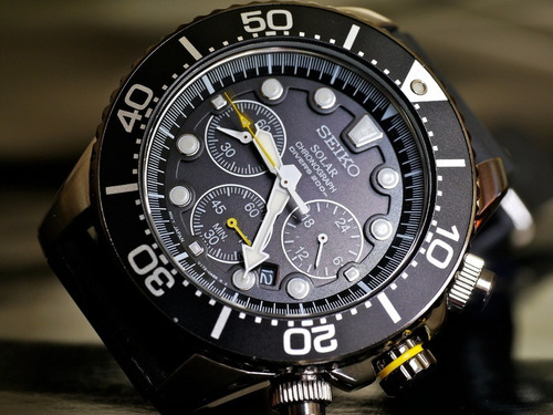 Seiko Prospex Solar Chrono Air Divers 200m Ssc021p1 - 12x