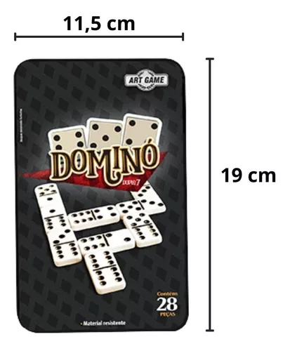 Kit Jogo De Dominó 28 Peças + Estojo Art Game - Compre Agora