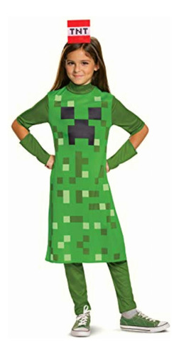 Disguise Minecraft Creeper Disfraz Para Niña