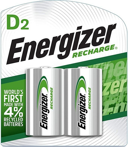 Pila Bateria Tipo D R20 Recargable Energizer