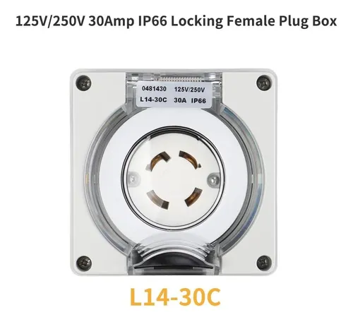 Tbse Nema L14-30c 30amp Ip66 Caja De Enchufe Femenino, 3 1 A