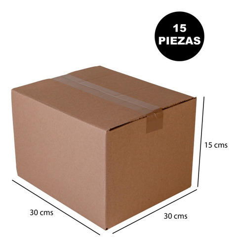 Imagen 2 de 2 de 15 Cajas De Carton Corrugado Para Empaque 30x30x15cms Mp4122
