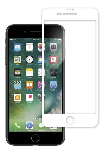 Imagen 2 de 4 de Vidrio Templado iPhone 7 Y 7 Plus Full Cover - Otec