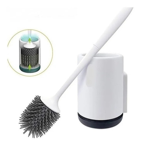 Imagen 1 de 4 de Cepillo Escobilla Para Inodoro De Cerdas De Silicon
