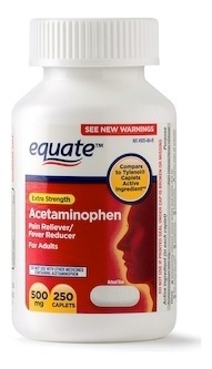 Equate Acetaminofén 500mg 250 Pastillas Tienda  