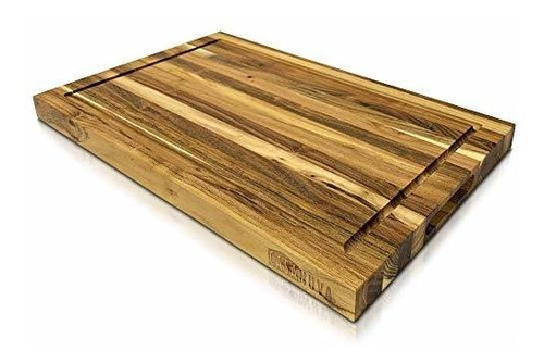 Extra Large Teak Wood Cutting Board 18x12x1.25 Butcher Block