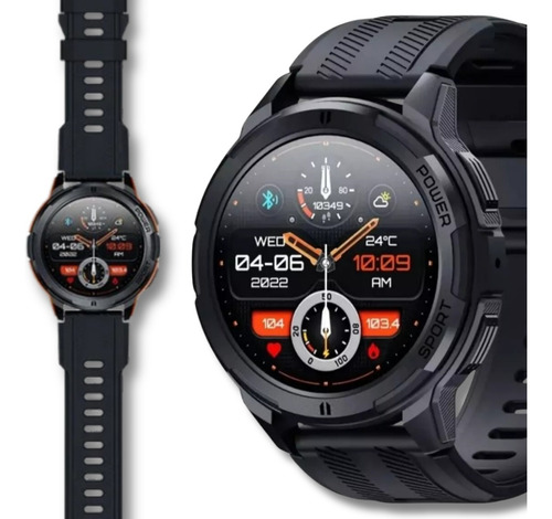 Smartwatch Carbn Scout Tela Amod Bluetoth Fz Recebe Chamada Caixa Preto E Grafite Pulseira Preto Bisel Cinza-escuro Desenho Da Pulseira Mesh