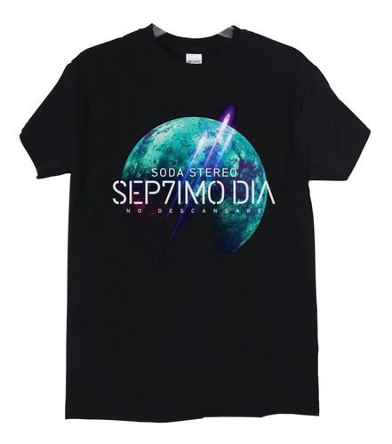 Polera Soda Stereo Septimo Dia No Descansare Pop Abominatron