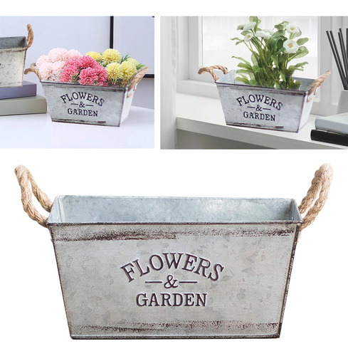 Plantas De Hierro Cubo De Flores Maceta Maceta Con Asa