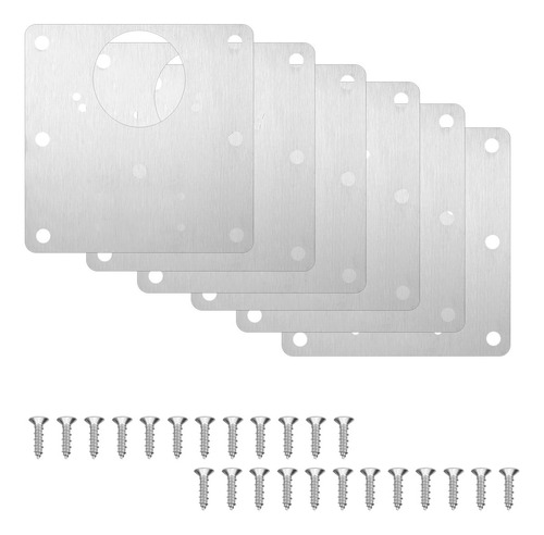 Kit De Placa De Reparación Bisagras De Gabinete De 6 Piezas