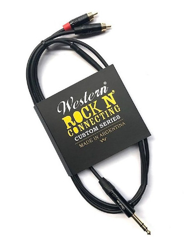 Imagen 6 de 10 de Cable Audio 1,5 Metros Plug Stereo A 2 Rca Western Trs2rca15