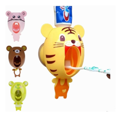 Dispenser Pasta Dental Dentifrico P Niños Infantil Animales 