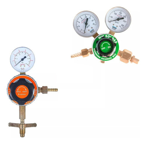 Regulador Manômetro De Oxigênio + Regulador De Glp 13 Kgs