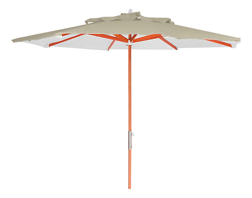 Ombrelone Guarda-Sol Sungap 300S Sombrero 3 Metros Madeira Nobre 3,00m Cor Creme