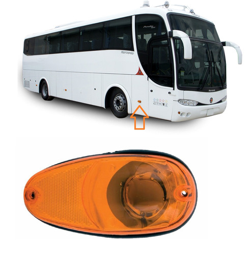 Pisca Seta Lateral Ônibus 1 Peça Sem Led