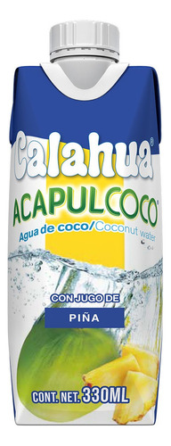 Agua De Coco Piña Calahua Acapulcoco 330 Ml
