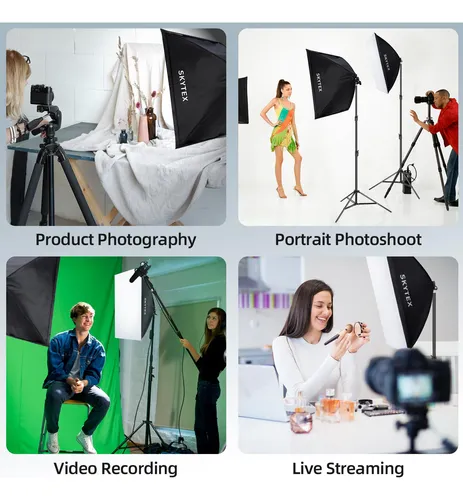 Kit De Iluminación Softbox Skytex 20x28 Pulgadas Soft Box 85
