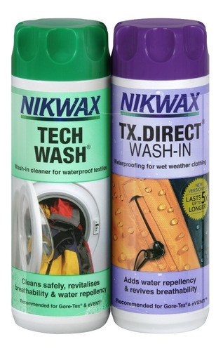 Nikwax Duo: Tech Wash + Tx Direct Wash-in