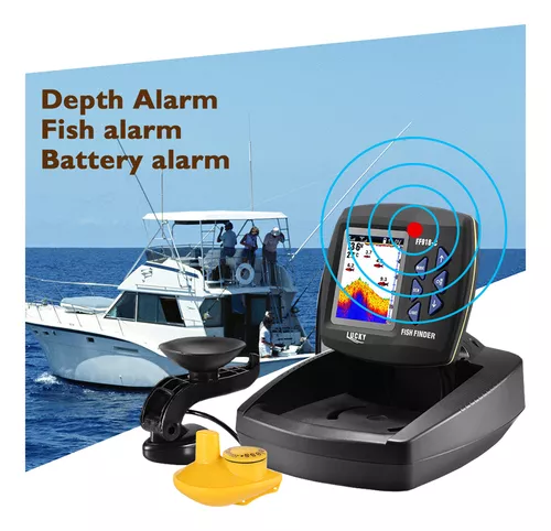 Sonar con alarma de sonda de profundidad, señuelo de pesca inalámbrico  portátil, de mano, 45m/147