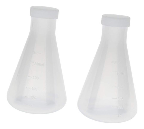 Frasco Erlenmeyer Cónico De Plástico Graduado En Laboratorio