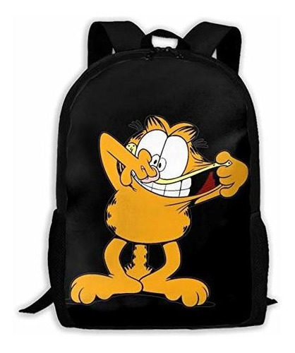 High-capacity Unisex Adult Backpack Lovely Garfield Bookbag 