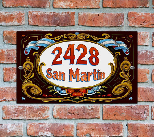 Imagen 1 de 1 de Numero De Casa - Cartel Domicilio - Diseño 19