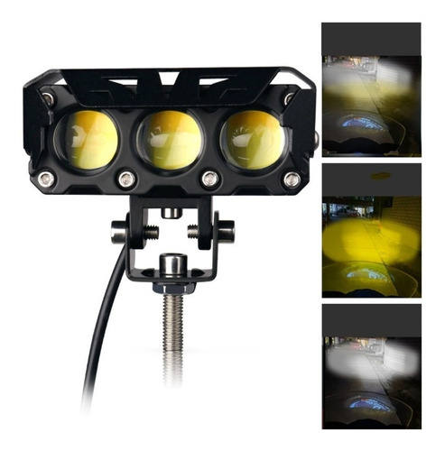 Par Faros De Lupa Luz Led Spot Doble Color Par Autos Motos