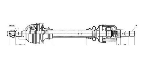 Semieje Peugeot 306 Motor 1.8 Nafta / 1.9 Diesel Izquierdo