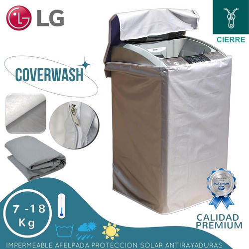 Fundas Cubiertas Lavadoras LG 11kg A 12kg Burbuja Cierre