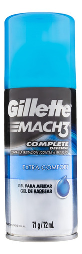 Gel de Barbear Extra Comfort Gillette Mach3 Frasco 71g