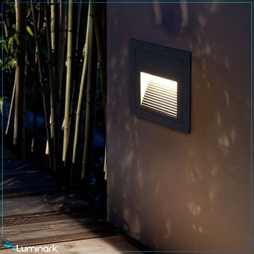 Imagem 2 de 4 de Balizador Led 3w Parede Embutir Escada Luminária Bivolt Ip65