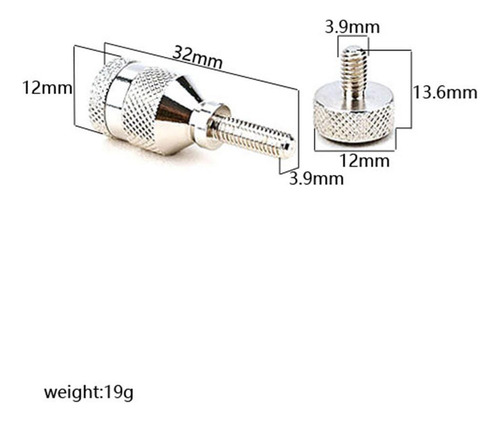 Li 2 Peças De Parafusos De Aperto De Pescoço De Sax Alto 4mm