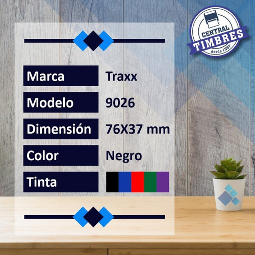 Timbre De Goma Traxx 9026 Central Timbres