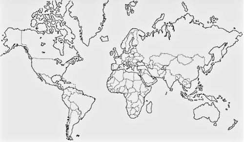 Mapa Planisferio Con Y Sin Nombres  100 Pzs T/carta | MercadoLibre